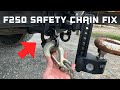 F250 SAFTEY CHAIN HOOK UP FIX. HAMMERLOCKS