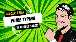 Google Sheets Tutorial - Voice Typing