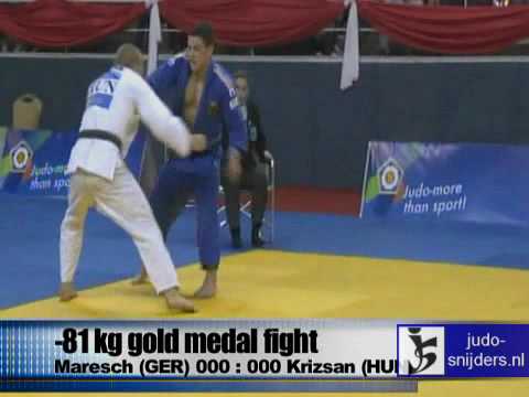 Judo 2009 Antalya: Sven Maresch (GER) - Szabolcs Kriszan (HUN) [-81kg] final.