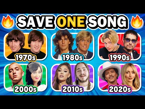 Save One Song: 6 Songs Per Decade 🎶 TOP Songs of the Decades ✨ | Music Quiz 2025