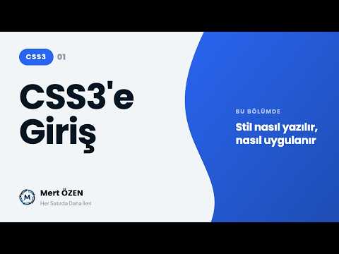CSS3: Giriş ve Temeller