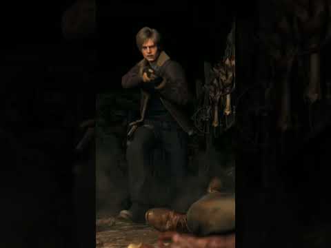 attack on Leon in the village in Resident Evil 4 Remake
