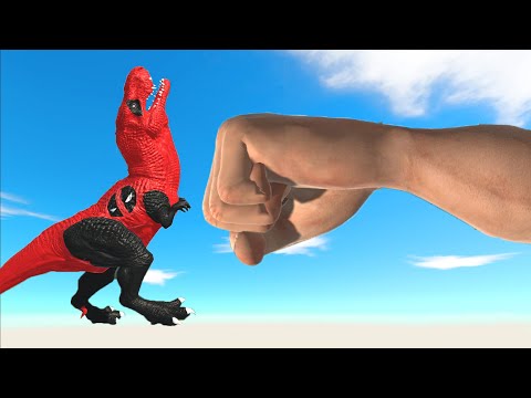 Deadly Punch T-rex Dinosaur Strike Down - Animal Revolt Battle Simulator