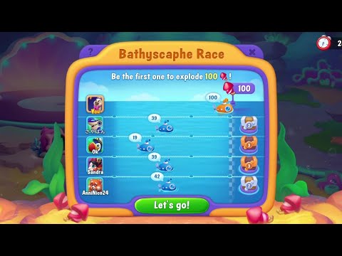 @Fishdom Win Strikes Level 10375 - 10377. Won 1st Bathyschape Race 🏁