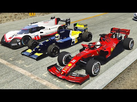 Ferrari F1 2019 vs Minardi F1 1991 vs Porsche 919 EVO - Spa