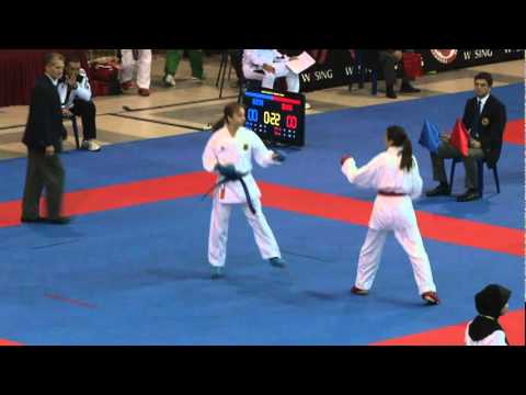 2011 WKF Junior World Championships Female Junior Kumite -48 Kg Germany vs Slovakia.mpg