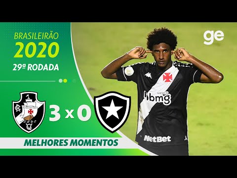 VASCO 3 X 0 BOTAFOGO | MELHORES MOMENTOS | 29ª RODADA BRASILEIRÃO 2020 | ge.globo