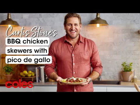 Curtis Stone’s BBQ Chicken Skewers with Pico de Gallo | Cooking with Curtis Stone | Coles