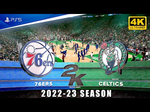 NBA 2K23 [PS5 4K] 76ers vs Celtics - Joel Embiid vs Jayson Tatum - Next Gen Gameplay