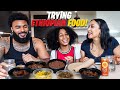 WE TRIED ETHIOPIAN FOOD WITH CJ