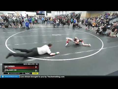 59 Lbs Cons. Round 2 - Emiliano Cid, IL Vs Ian Weber, WI Bf1b