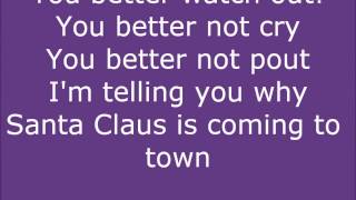 Justin Bieber - Santa Claus Is Coming To Town (lyrics on screen)