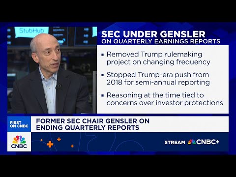Fmr. SEC chair Gensler: Markets will be more volatile if companies only report earnings twice a year