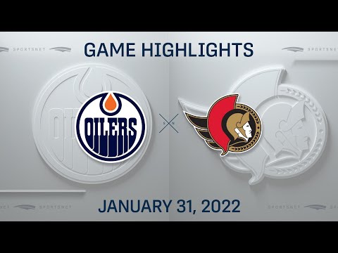NHL Highlights | Oilers vs. Senators - Jan. 31, 2022