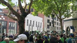 Seattle sounders supporters chant FIFA club world cup VS Atlético Madrid before the game
