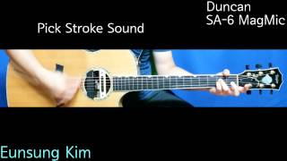 Video thumbnail for Duncan SA-6 MagMic Pick Stroke sound Test by Eunsung Kim