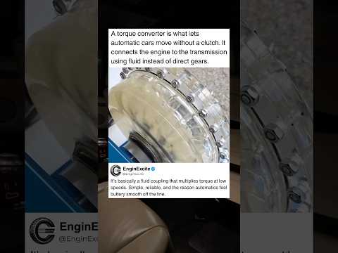 Torque Converter - The Secret Behind Smooth Automatic Cars #car #automobile