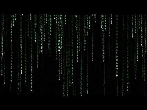 1H Matrix Code Rain +Music  -  Digital Rain Animation / FULL HD