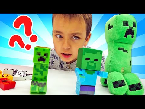 Стив Майнкрафт Лего проверяет какой моб сильнее! - Игры битвы для мальчиков в видео про Minecraft