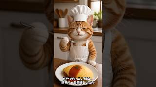 オムライスの簡単レシピ #ai #料理 #オムライス #卵 #猫