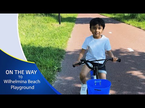 Cycling to Wilhelmina beach playground
