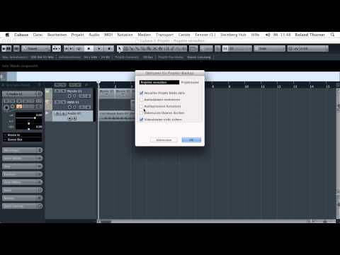 20.8 Cubase - Projekte verwalten
