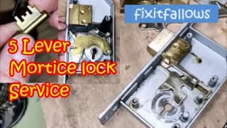 Mortice Lock Clean / Service. 5 Lever Deadlock.