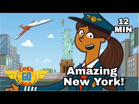 New York Airplane Adventures ✈️ Plane, Landmarks & Fun for Kids | Let's Go See - Kingdom Kids Zone, Little Learners - Let's Go See