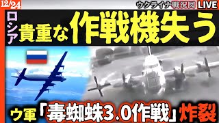 💥【大戦果】ウクライナ軍「毒蜘蛛作戦3.0」大成功！ロシア軍の貴重な作戦機を撃墜、ロシアはトルコ商船4隻攻撃【ウクライナ戦況Live】
