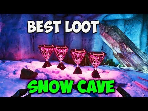 RAGNAROK Ice Cave Guide for BEST Loot - How to farm 13 OP LOOT CRATES in Ark Ascended