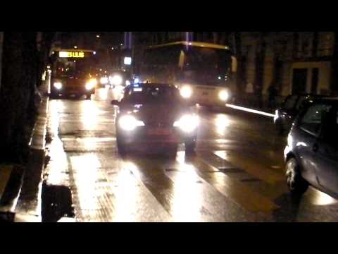 Unmarked Police Car Peugeot 406 Responding with blue light on roof