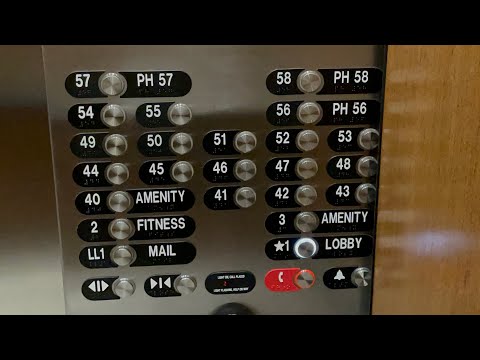 (European Chimes!) EPIC Otis Skyrise Elevators @ Wolf Point East - Chicago, IL.