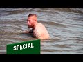 Strandtraining op dag 3 van het trainingskamp