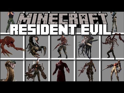 Minecraft RESIDENT EVIL MOD / FIGHT OFF EVIL ZOMBIES AND FLESH EATING HUMANS!! Minecraft