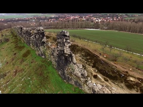 Die Teufelsmauer bei Thale 2016 / im Harz mit der Drohne Phantom 3