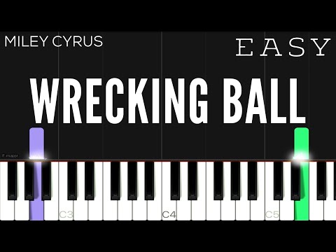 Miley Cyrus - Wrecking Ball | EASY Piano Tutorial