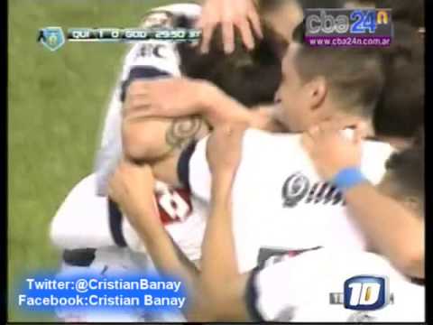 Quilmes 1 Godoy Cruz 0 (Relato Adrian Di Blasi) Torneo Inicial 2013 Golazo de Caneo  (8/8/2013)