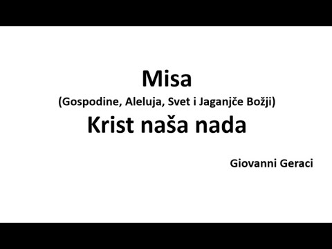 Misa "Krist naša nada" - G. Geraci