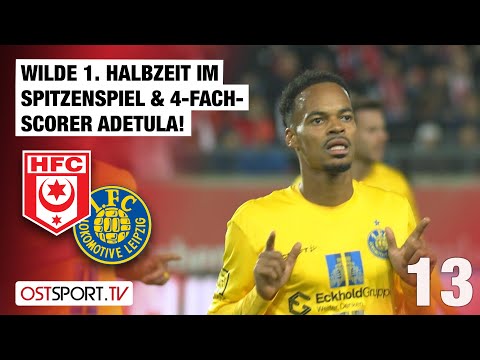 Wild first half and Adetula's four-goal scorer! Hallescher FC vs. Lokomotiv Leipzig | Regionallig...