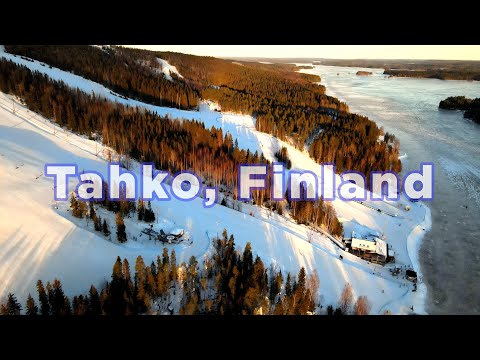 Ski resort Tahko, alpine skiing in Finland #skiing #winter