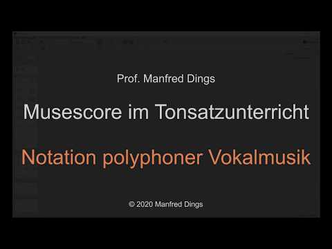 Muse Score im Tonsatzunterricht - Notation polyphoner Musik