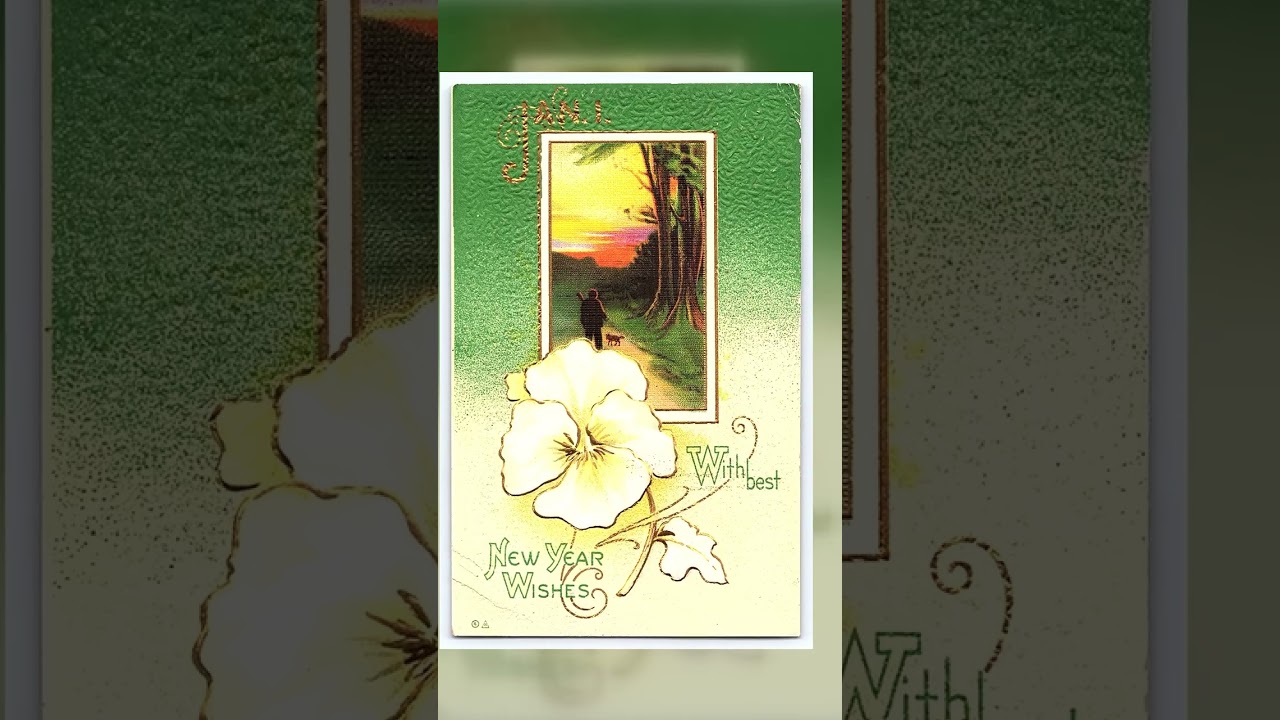 New Year Wishes, Divided Back Postcard, 1915, South Dakota Video