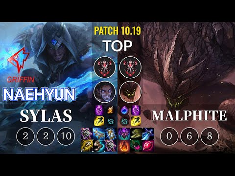 GRF Naehyun Sylas vs Malphite Top - KR Patch 10.19