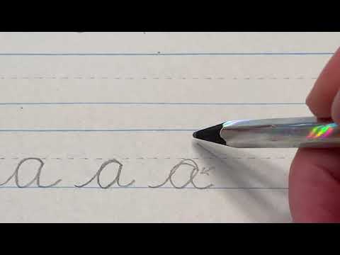 Lowercase "a" in cursive