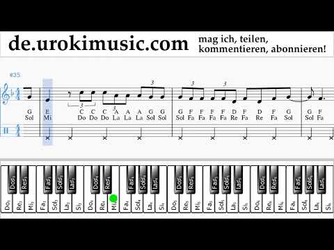 Klavier Lernen (rechte Hand) Marshmello ft. Bastille - Happier Tabulatur um-i995