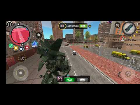 aircraft transformer destroy police car helicopter and tank in rope Hero vice Town