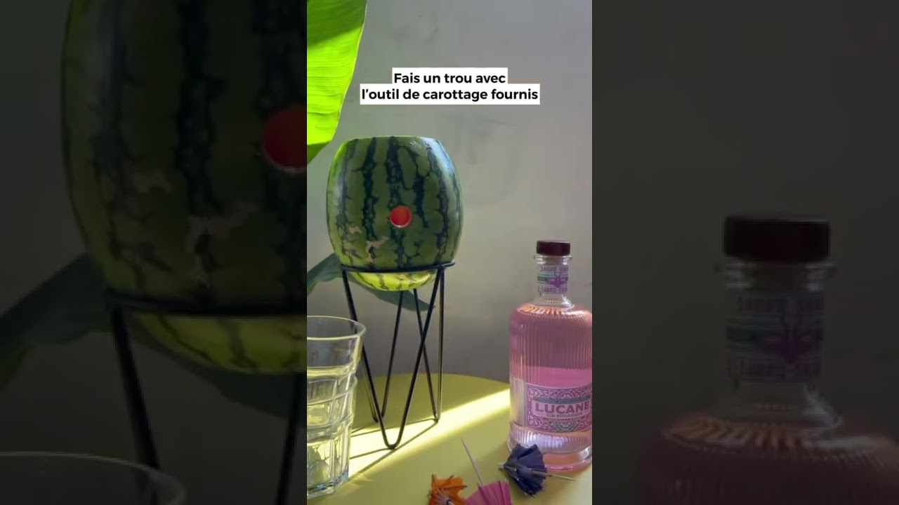 Transforme ta pastèque en un distributeur de boissons 🍉🍹#shorts #recettefacile