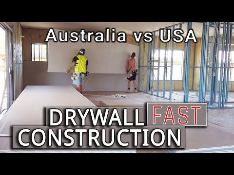 Why Drywall Construction Work in Australia is Faster than USA