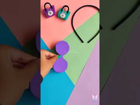 Easy Craft Ideas 💜 / BTS Hair Band DIY #Shorts #youtubeshorts