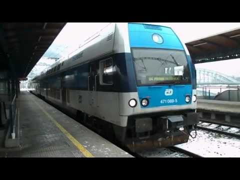 Odjezd vlaku Os 6917 (ČD 471.069) - Ústí nad Labem hl.n., 23. 1. 2013